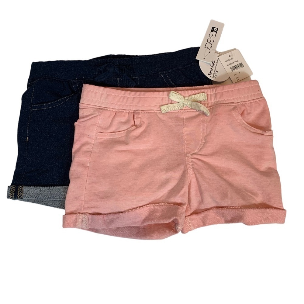 Joes Jeans Terry Knit Girls Shorts Aurora Pink - 2 pack - size 6X
